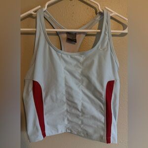 Nike Women's baby Blue Racerback Tennis Tank with Red Panels